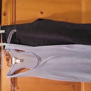 H&M sheer Racerback top. MODETTA leggings